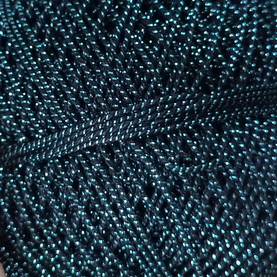 Metallic Knitting Cotton MKCBlack Blue 501