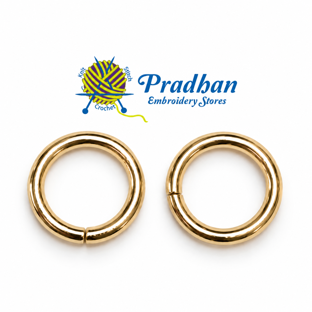 1 Inch Golden Circular Ring(2pc)