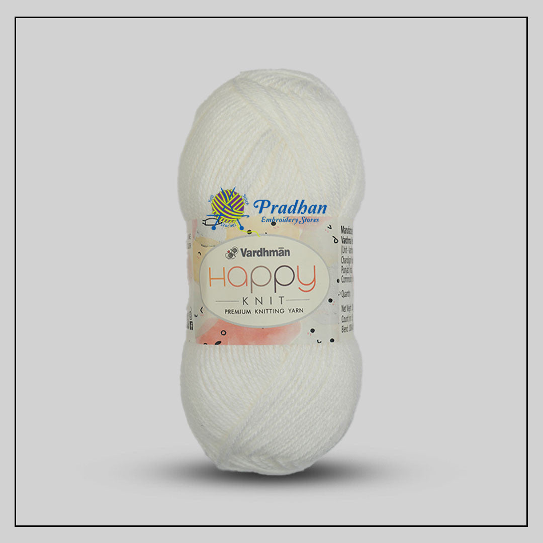 Vardhman Happy Knit HNB001 White