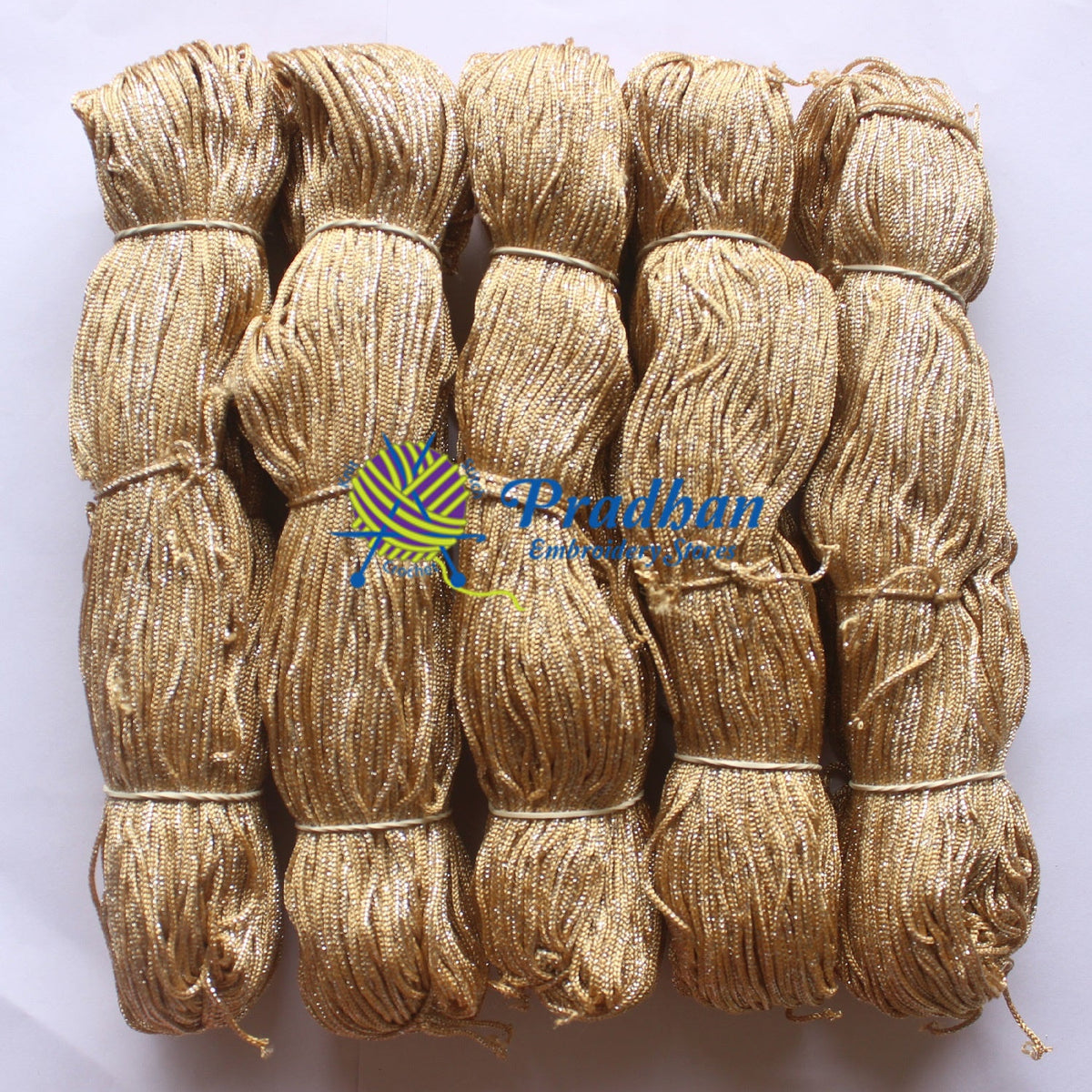 Purse Thread (Hanks) J8 Beige Silver Jari(1.0mm)