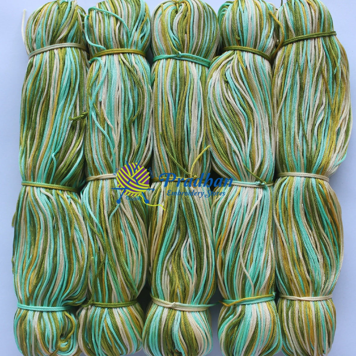 Purse Thread (Hanks) M19 Rust Brown Green Cream(0.5mm)