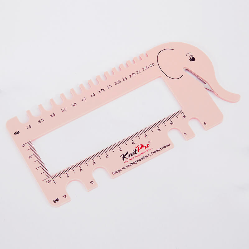 Needle & Crochet View Sizer With Yarn Cutter - Blush