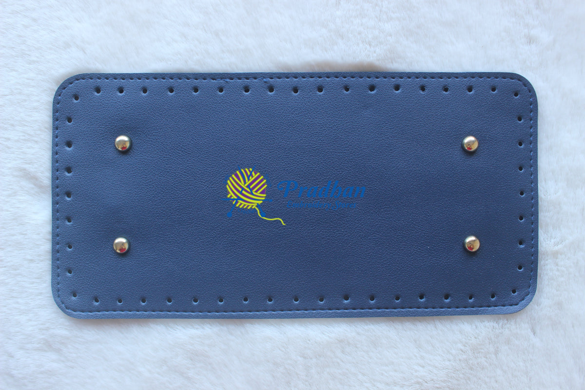 Oxford Blue Rectangle Squared Edge
