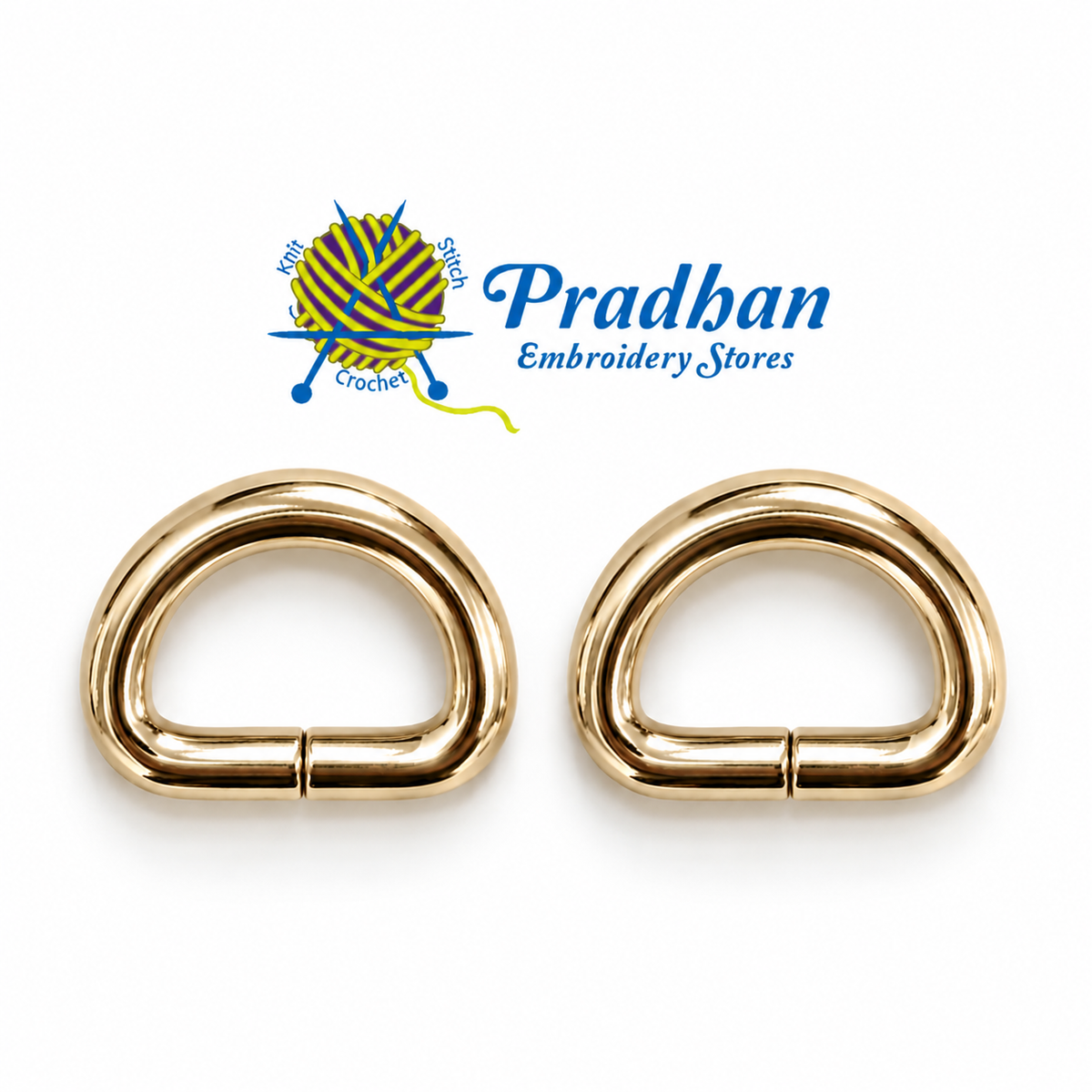 1 Inch Golden D Ring (2pc)