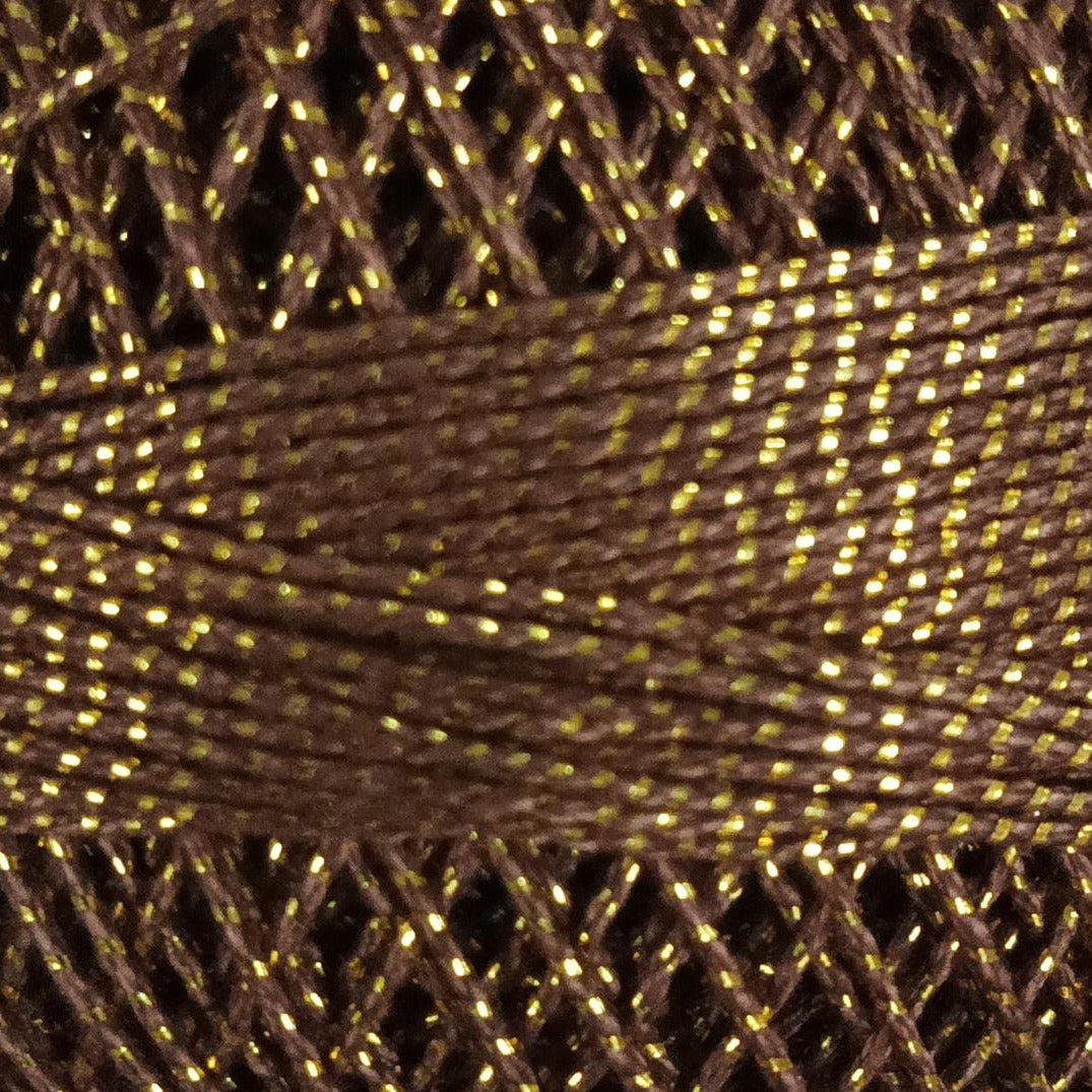 Metallic Knitting Cotton MKC0360 Brown Gold