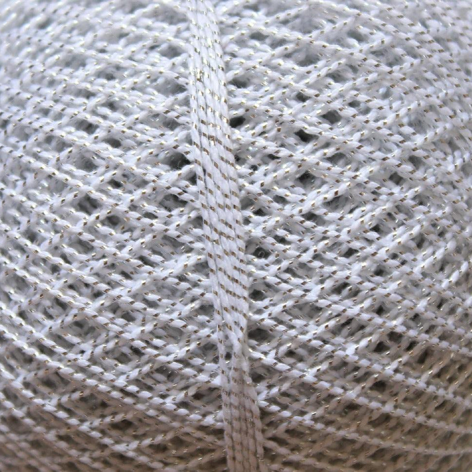 Metallic Knitting Cotton MKCWhite Silver