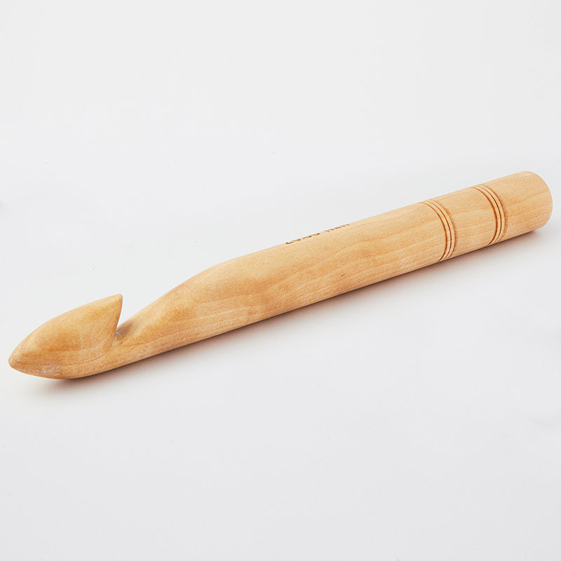 Jumbo Beech Wood Single Ended Crochet Hook