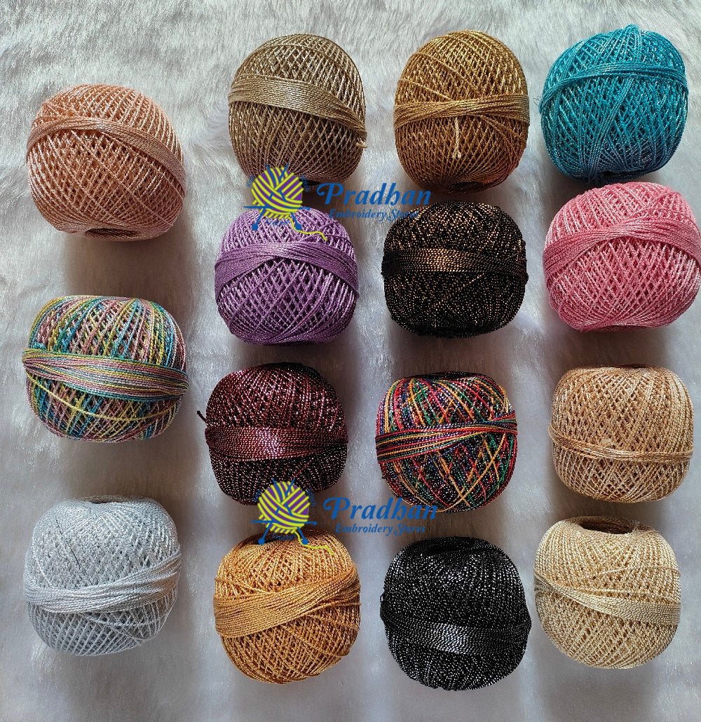 Red Rose Metallic Knitting Cotton