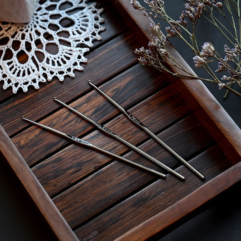 Full Body Steel Crochet Hook - Single Ended