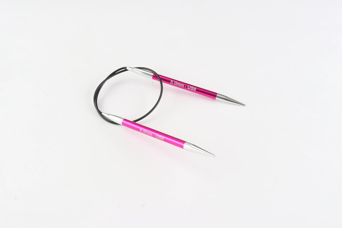 KnitPro Zing Fixed Circular Needles - 22.5cm (9")