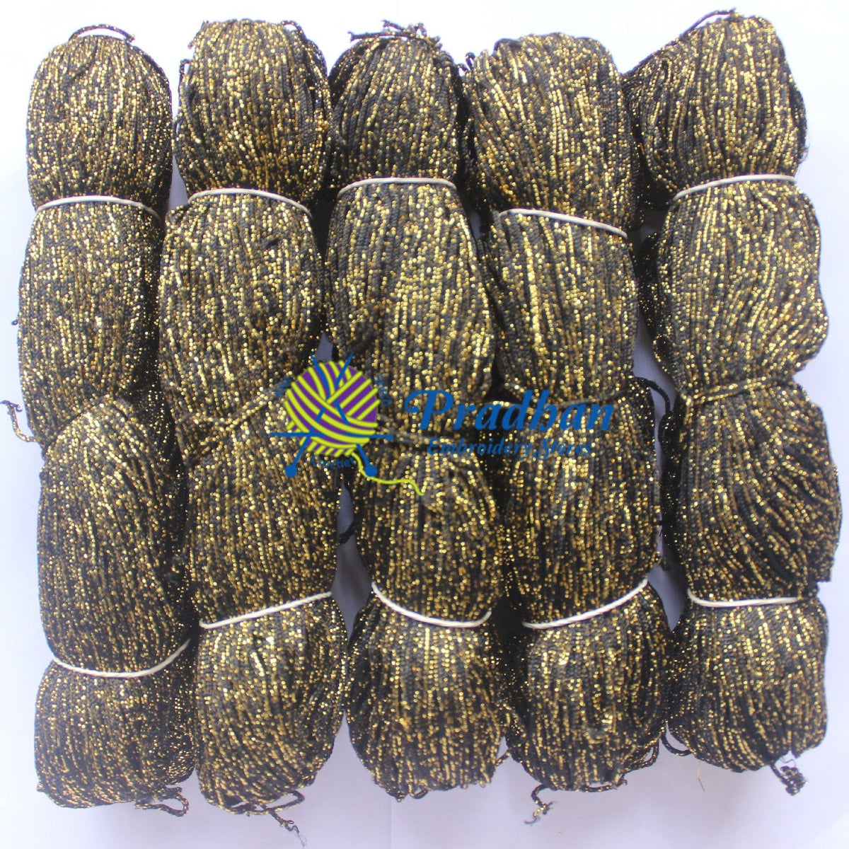 Purse Thread (Hanks) J1 Black Gold Jari(1.0mm)