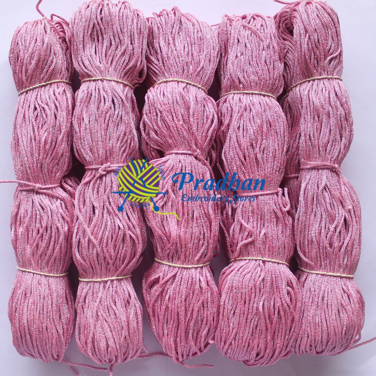 Purse Thread (Hanks) J21 Pink Silver Jari(1.0mm)