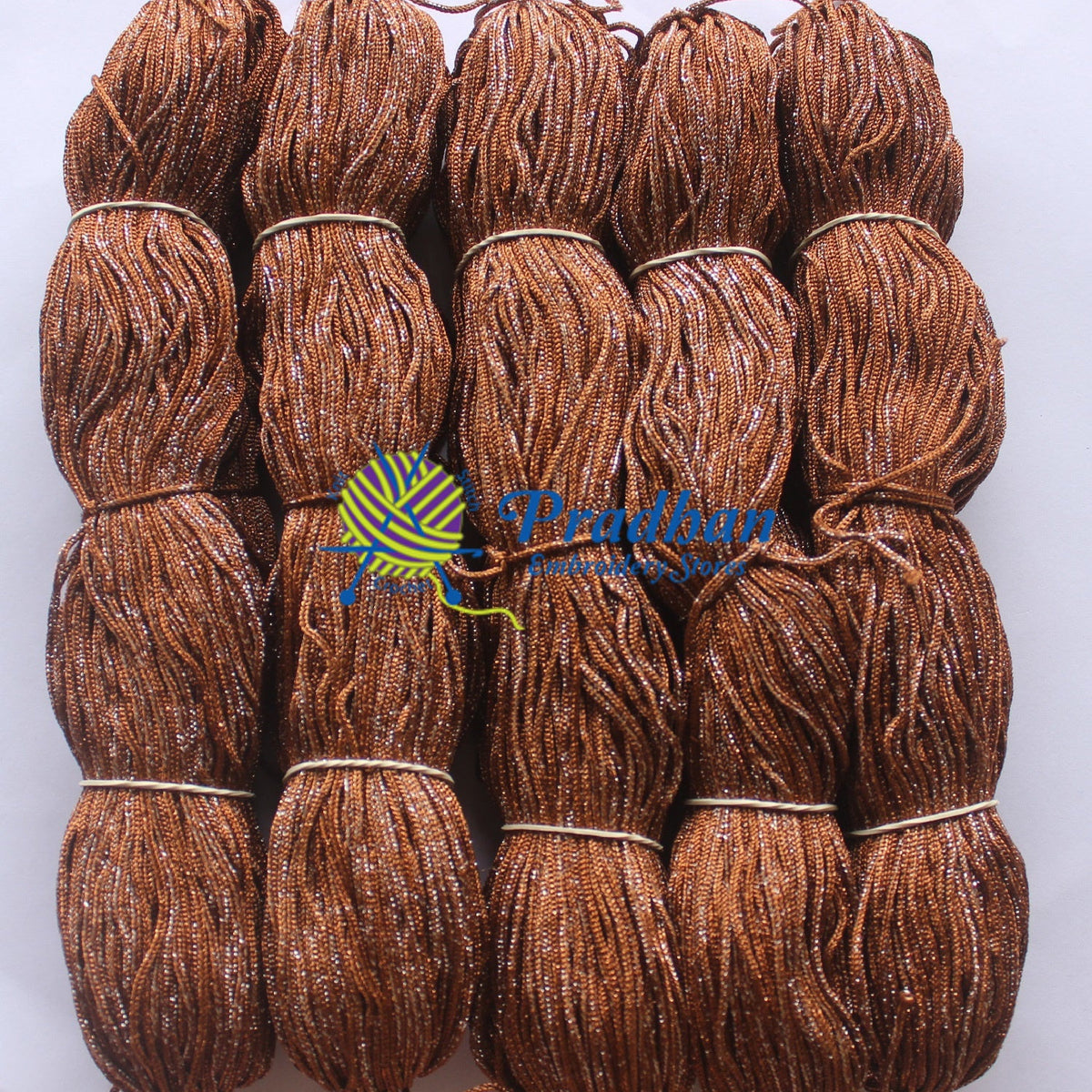 Purse Thread (Hanks) J3 Brown Silver Jari(1.0mm)