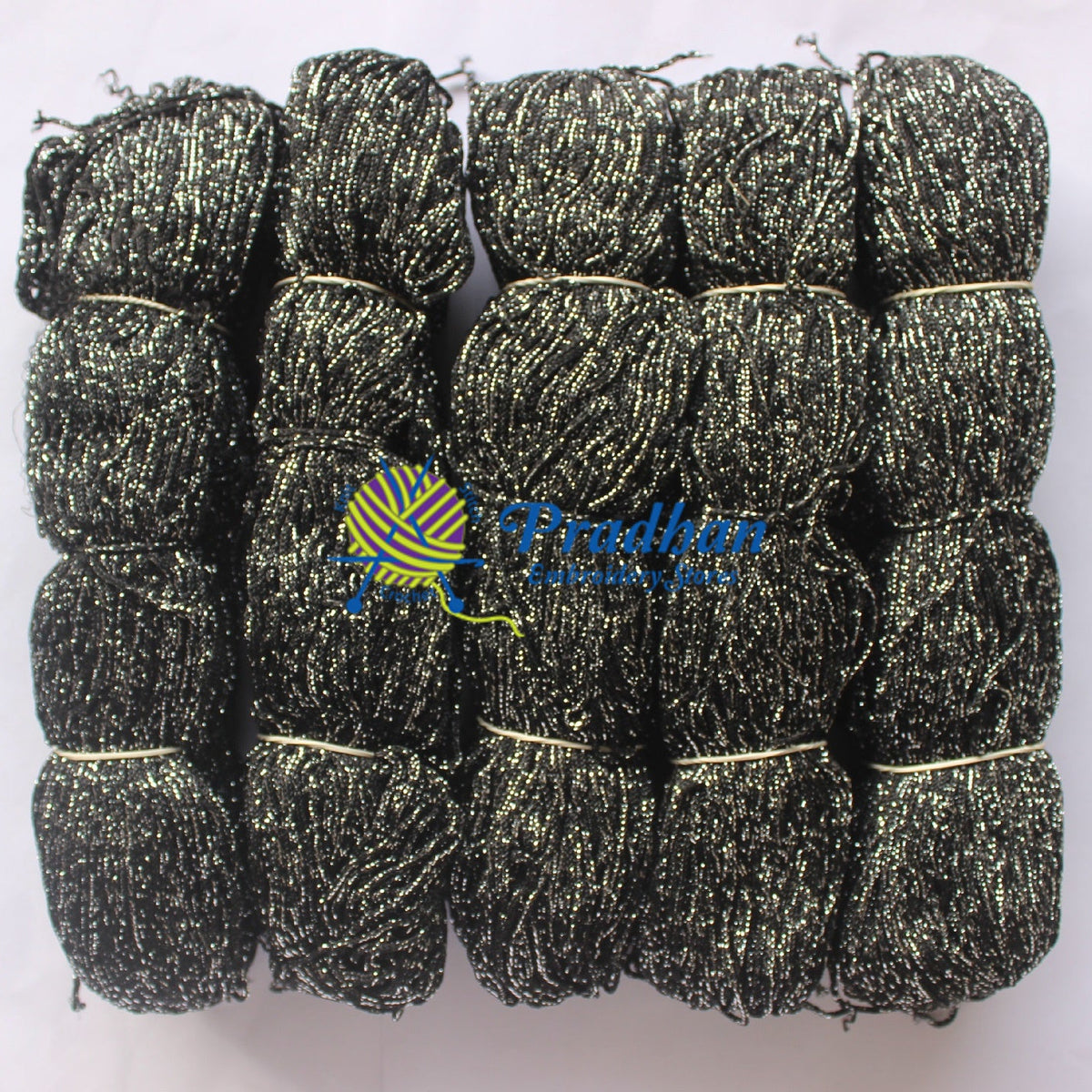 Purse Thread (Hanks) J4 Black Silver Jari(1.0mm)