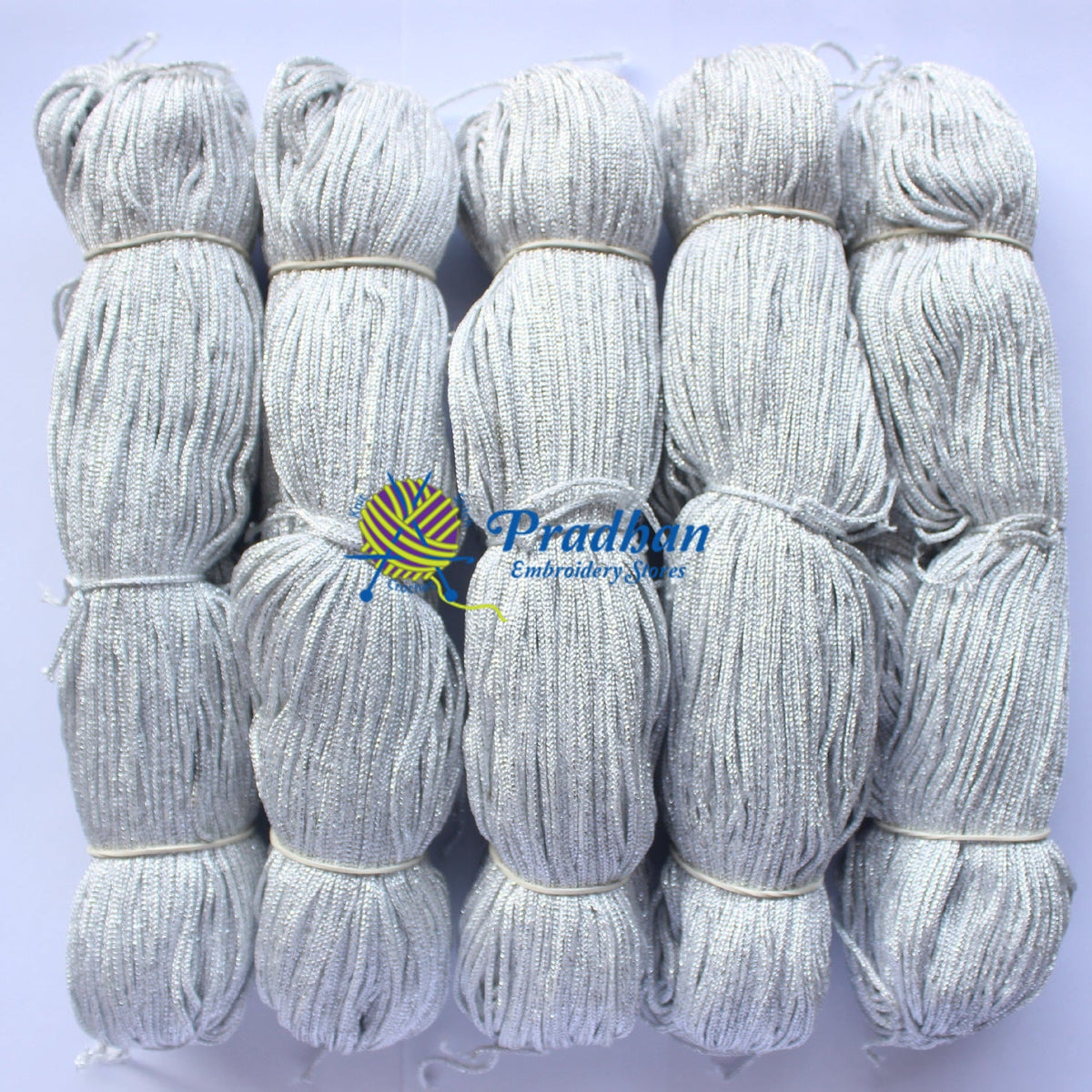 Purse Thread (Hanks) J5 White Silver Jari(1.0mm)