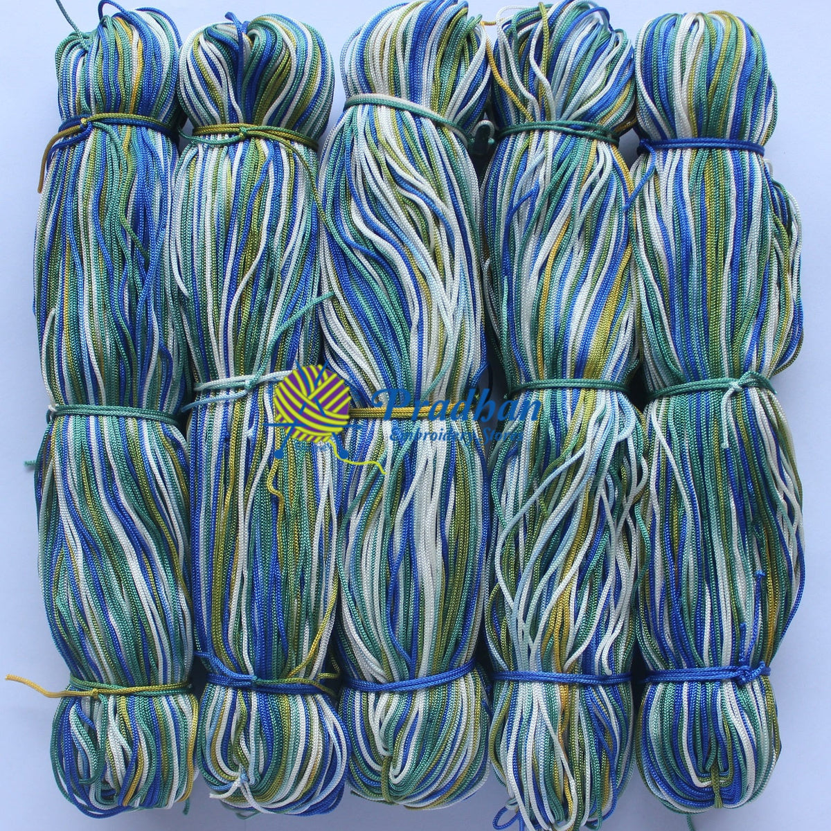 Purse Thread (Hanks) M21 Blue Yellow White(0.5mm)