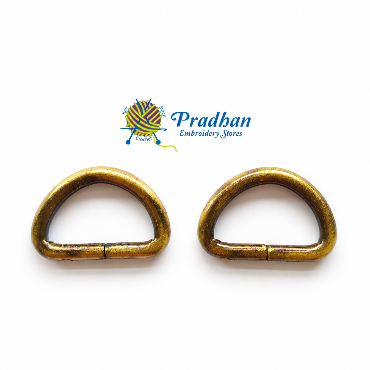 1 Inch Dull Gold D Ring (2pc)