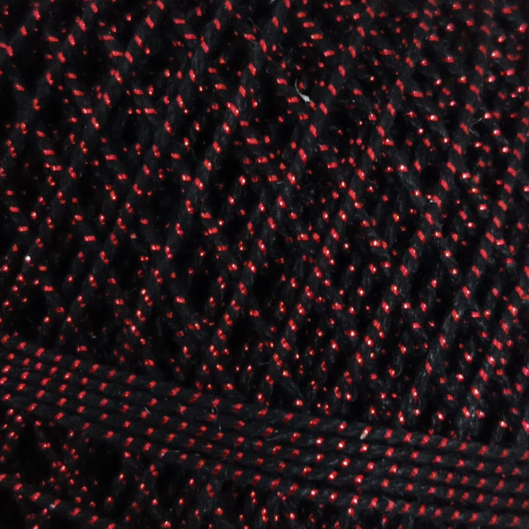 Metallic Knitting Cotton MKC0506 Black Red