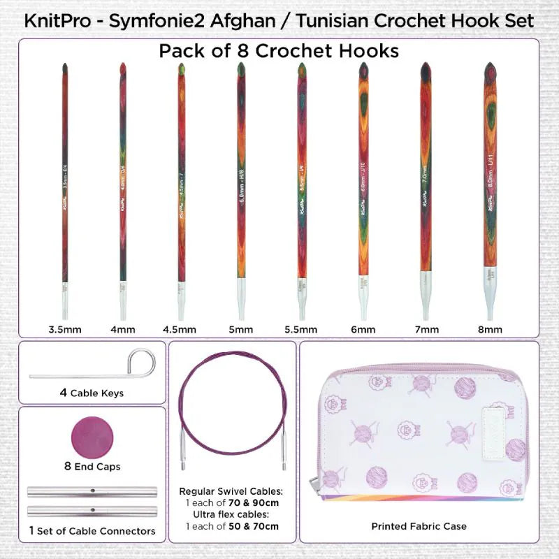 Symfonie 2 Afghan / Tunisian Crochet Hook Set [55520]