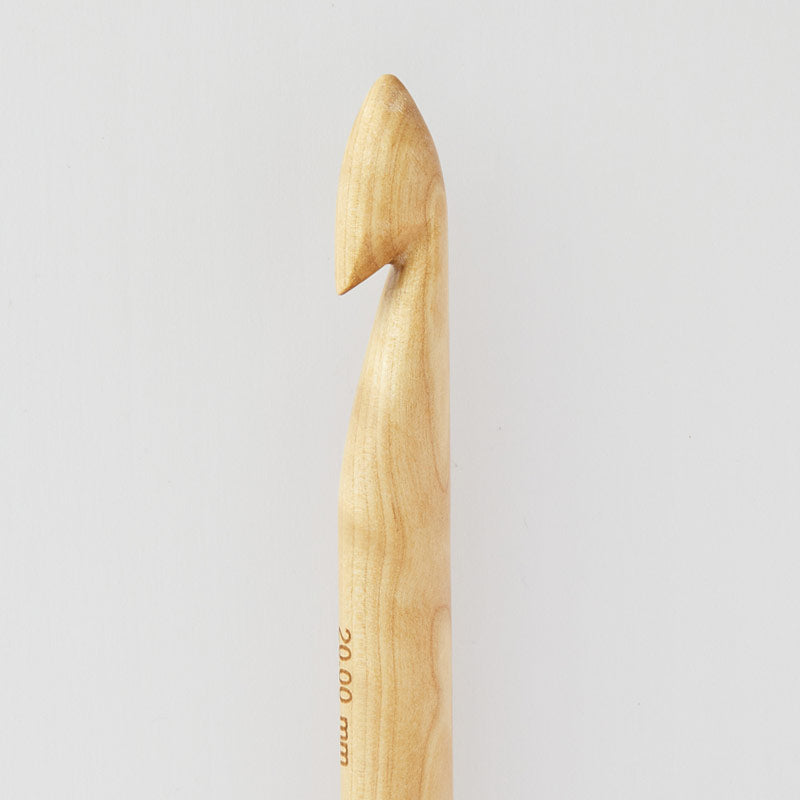 Jumbo Beech Wood Single Ended Crochet Hook