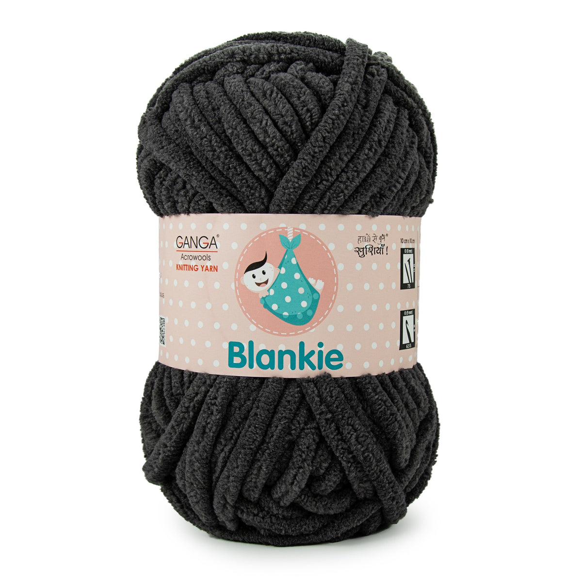 Blankie Solid BLK022 Charcoal Grey