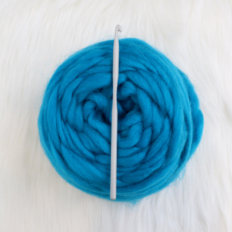Grey Aluminium Single Ended Crochet Hook